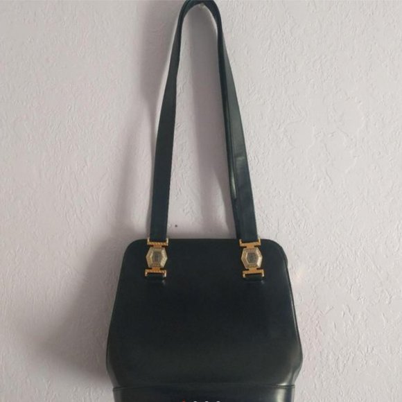 VERSACE LEATHER SHOULDER BAG - Picture 1 of 5